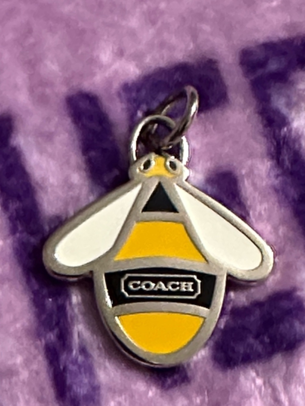 Coach Bee Charm with unbranded 20in stainless steel chain